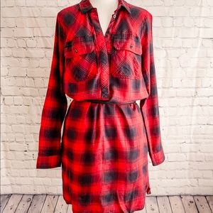 XS Plaid JCREW Flannel Dress